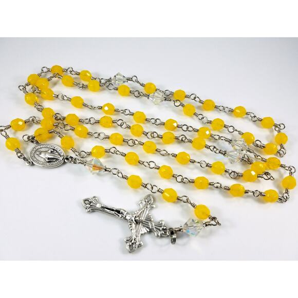 Hand-Made Five Decade Catholic Rosary, Unbreakable Wire Wrapped - Picture 10 of 10